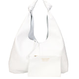 Borsa a spalla da donna 100% vera pelle 07156-BIANCO Viola Castellani