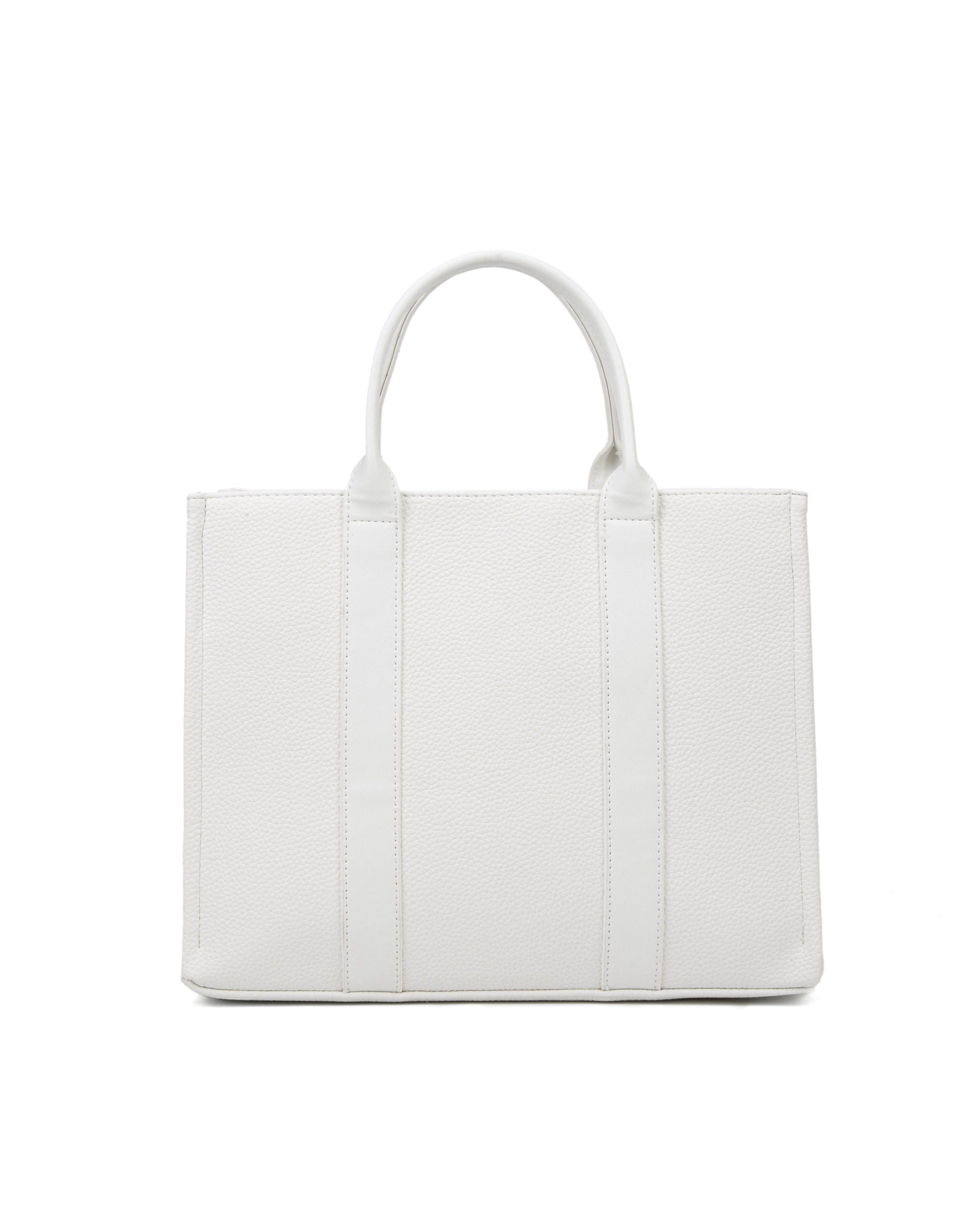 Borsa a mano da donna 100% pelle vegana PU 715-3PT-WHITE Diana&co