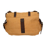 Melania Borsa a spalla unisex Canvas e vera pelle ZG3016-CUOIO COGNAC Gave Lux
