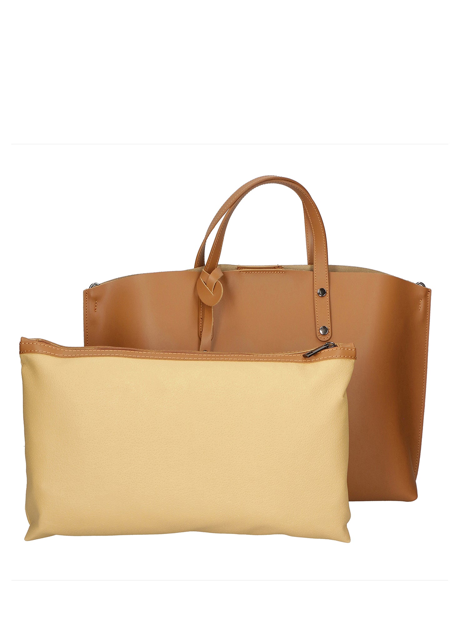Lumena Borsa a mano da donna Vera pelle 2094-L128 CUOIO Gave Lux