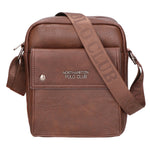 Borsa a tracolla uomo 100% PU Leather PCL3007-COFFEE Northampton Polo Club