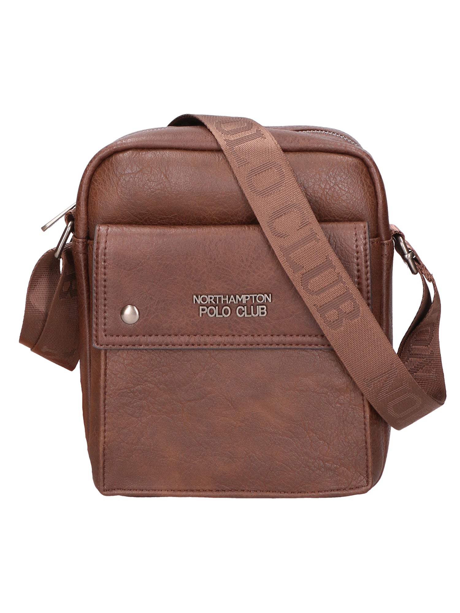 Borsa a tracolla uomo 100% PU Leather PCL3007-COFFEE Northampton Polo Club
