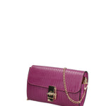 Borsa a tracolla da donna Vera pelle 00734-217 PETUNIA Viola Castellani