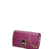 Borsa a tracolla da donna Vera pelle 00734-217 PETUNIA Viola Castellani