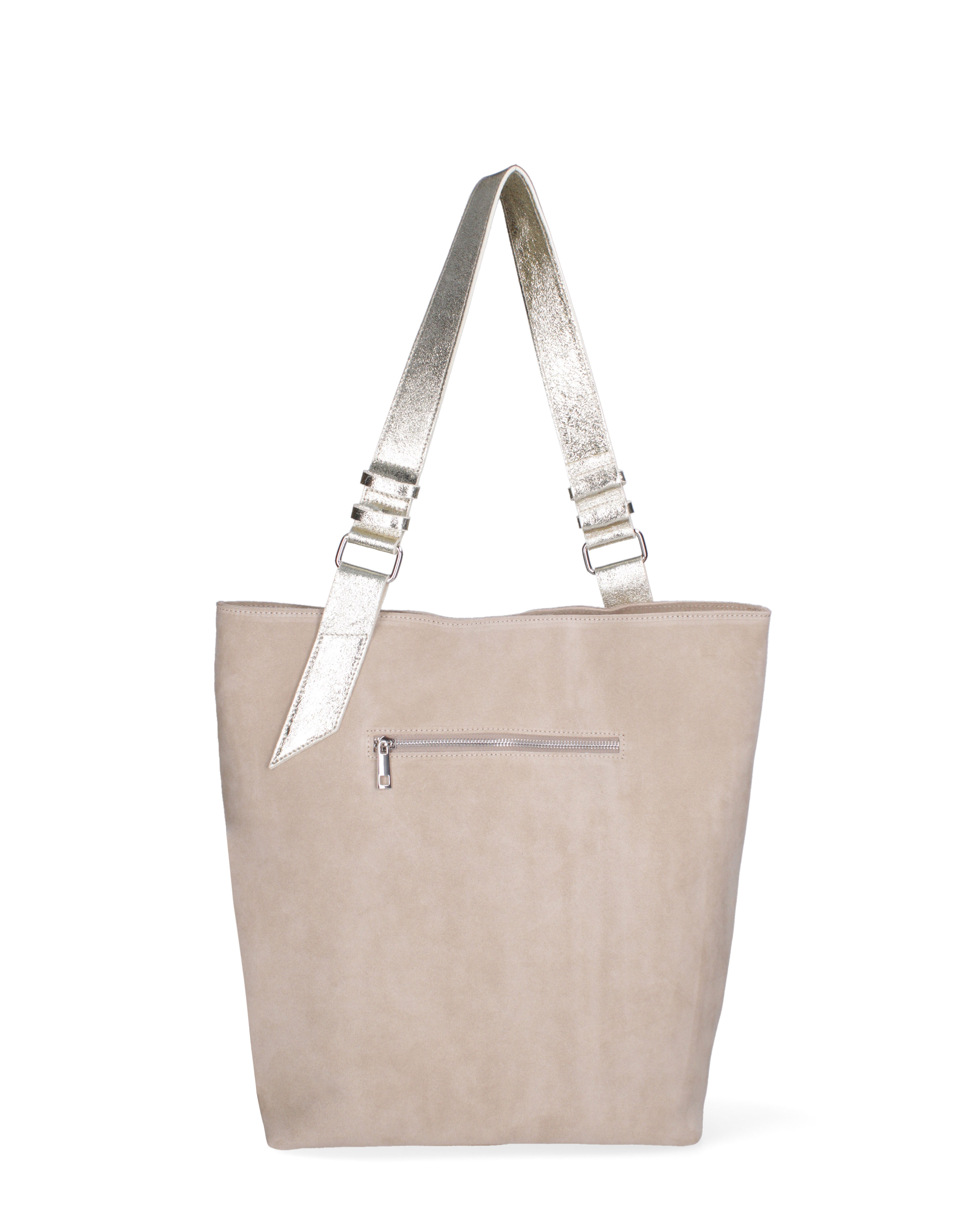 Borsa a spalla da donna Vera pelle 07312-D04 TAUPE+L005 Roberta Rossi