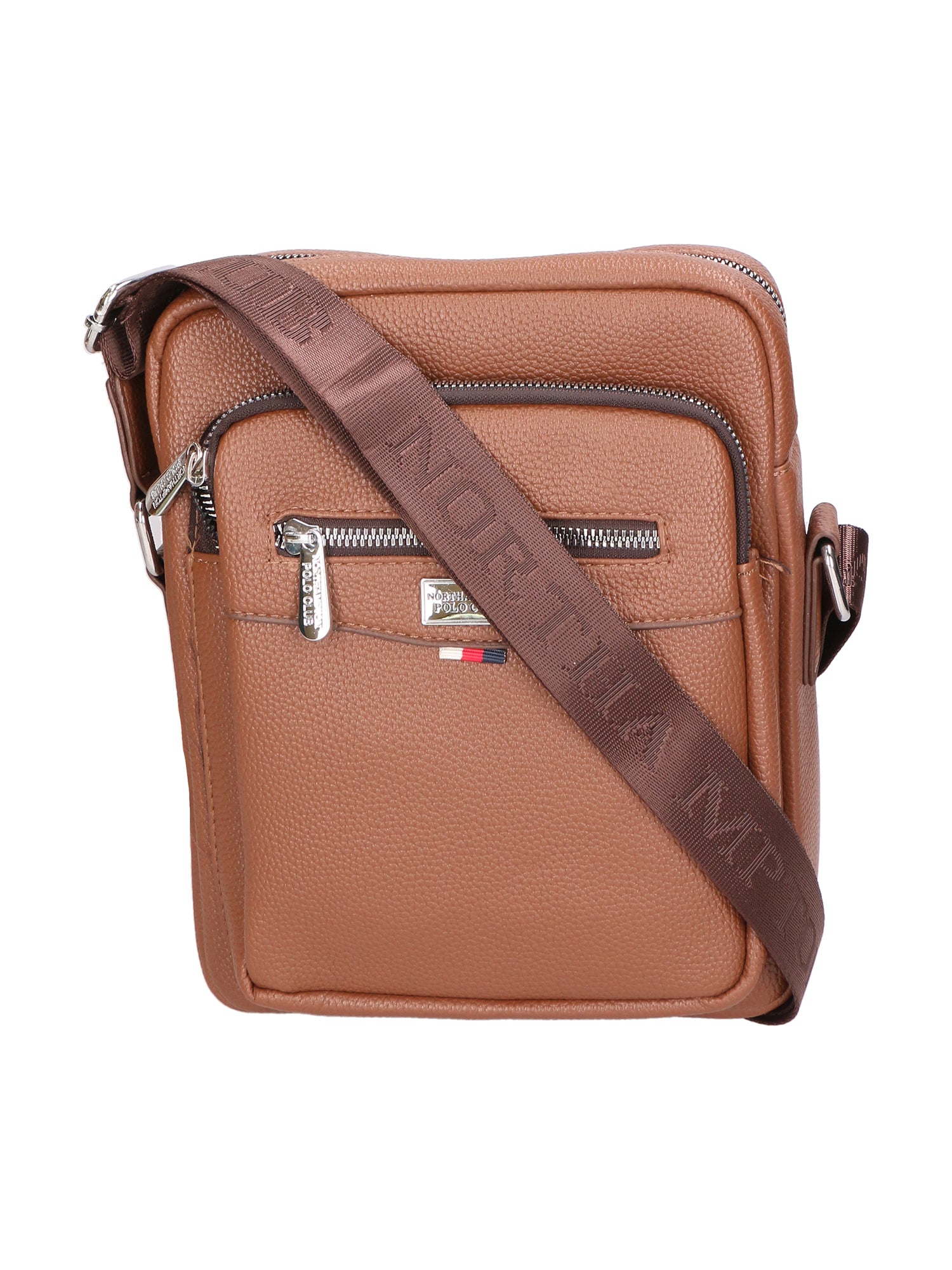 Borsa a tracolla uomo 100% pelle PU PCL3024-KHAKI Northampton Polo Club