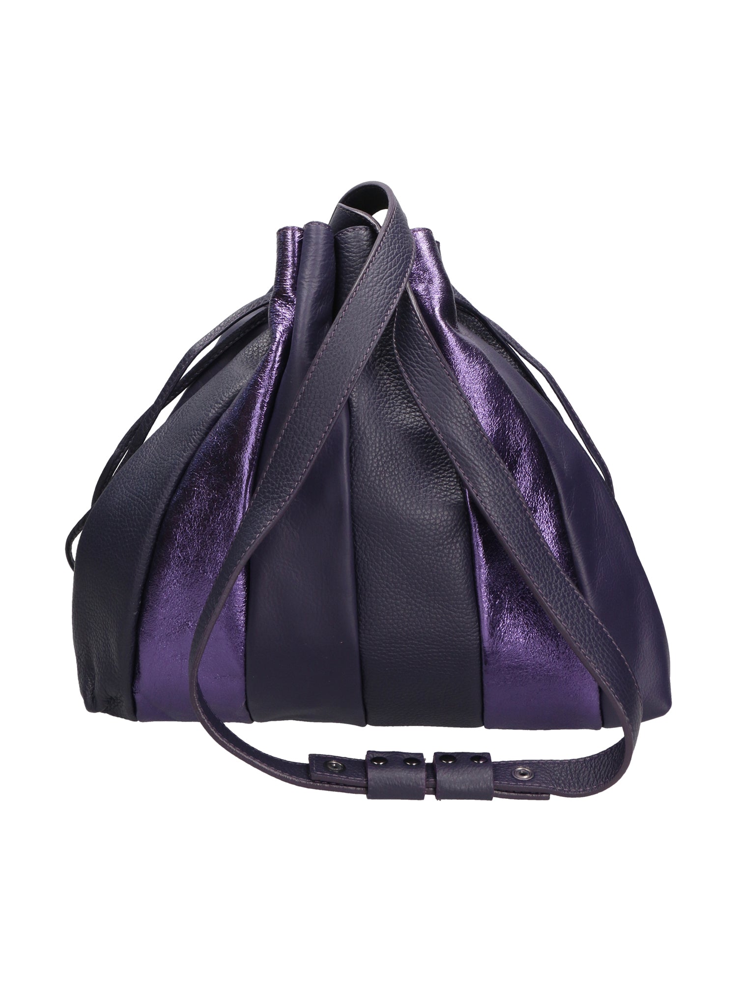 Nunzia Borsa a spalla da donna Vera pelle 576042-VIOLA PURPLE Gave Lux