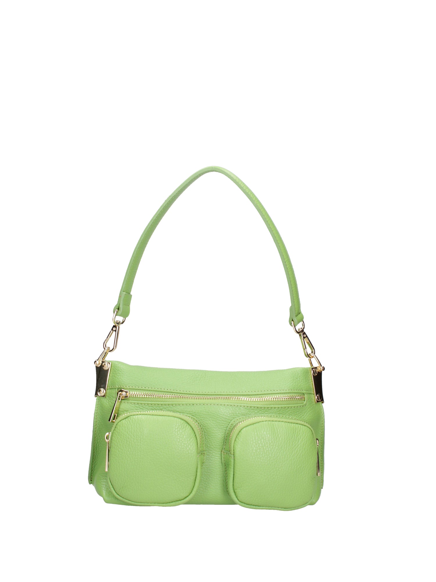Borsa a spalla da donna Vera pelle 07147-D12 VERDE Roberta Rossi