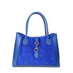 Jordana Borsa a mano da donna Vera pelle e suede 07150-L115 BLUETTE Viola Castellani