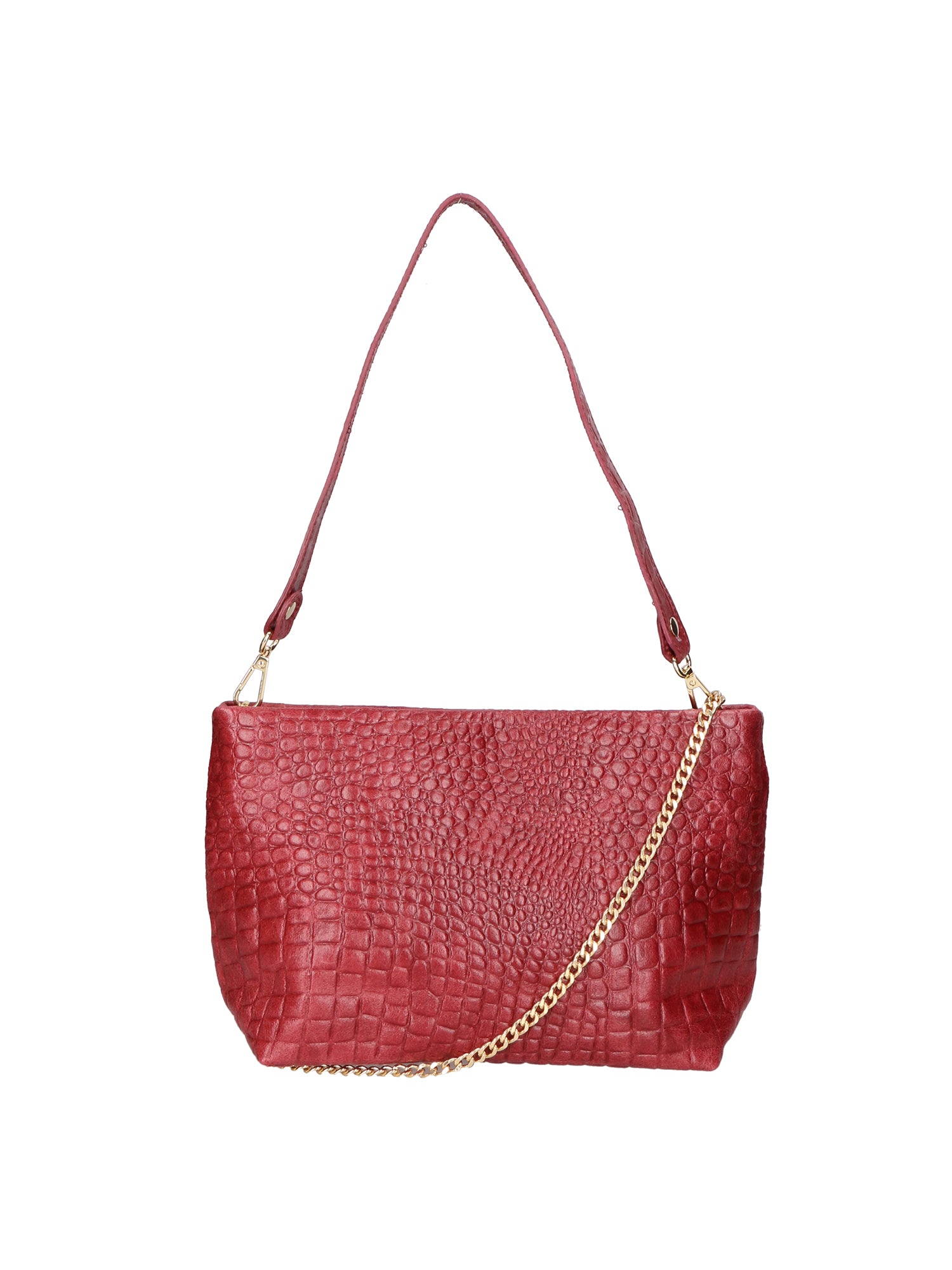 Lorelei Borsa a spalla da donna Vera pelle croco 06498-037 BORDO Gave Lux