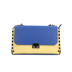 Vera pelle 8641-GIALLO+BLU Borsa a tracolla da donna Evanthe Pro Gave Lux