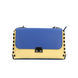 Vera pelle 8641-GIALLO+BLU Borsa a tracolla da donna Evanthe Pro Gave Lux