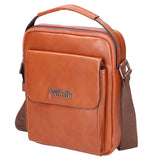 Borsa a tracolla uomo 100% pelle PU PCL3104-BROWN Northampton Polo Club