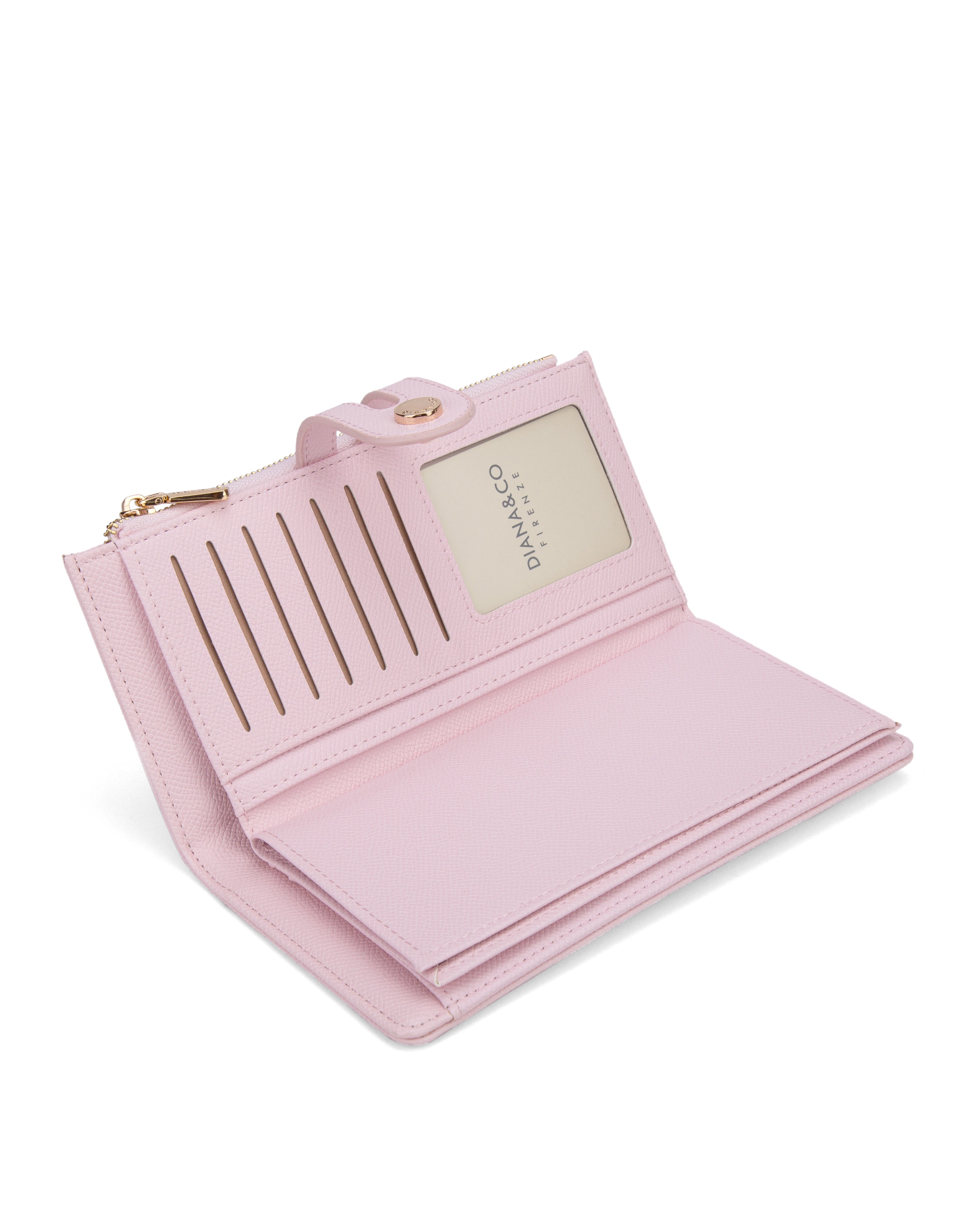 Portafoglio da donna 100% pelle vegana PU 798-3PT-PRIMROSE Diana&co