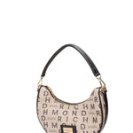 Borsa a spalla da donna 100% Tessuto JR-W-1162MTP-BONE BLACK-GOLD John Richmond