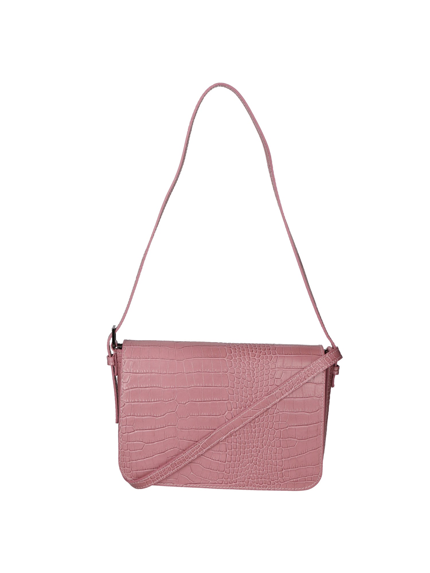 Azzurra Borsa a spalla da donna Vera pelle croco 05699- C73 ROSA ANTICO Gave Lux