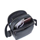 Borsa a tracolla da uomo in vera pelle Casual BC1484-BLACK B Cavalli