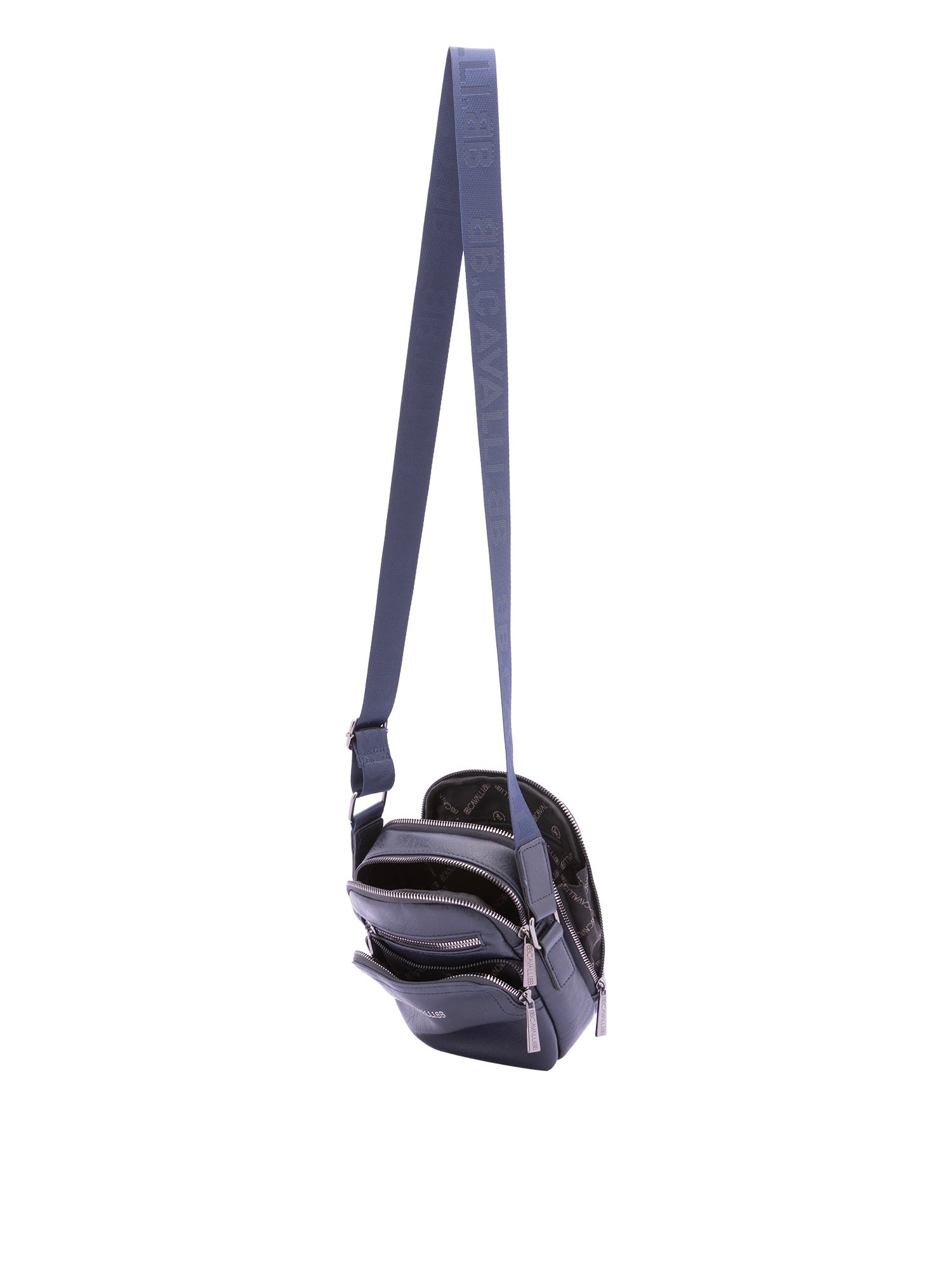 Borsa a tracolla da uomo Ecopelle BC1192-BLU B Cavalli