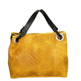 Emilia Borsa a spalla da donna Vera pelle 80059-008 GIALLO Gave Lux