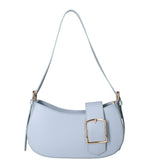Borsa a spalla da donna 100% vera pelle 07213-L366 CIELO Roberta Rossi