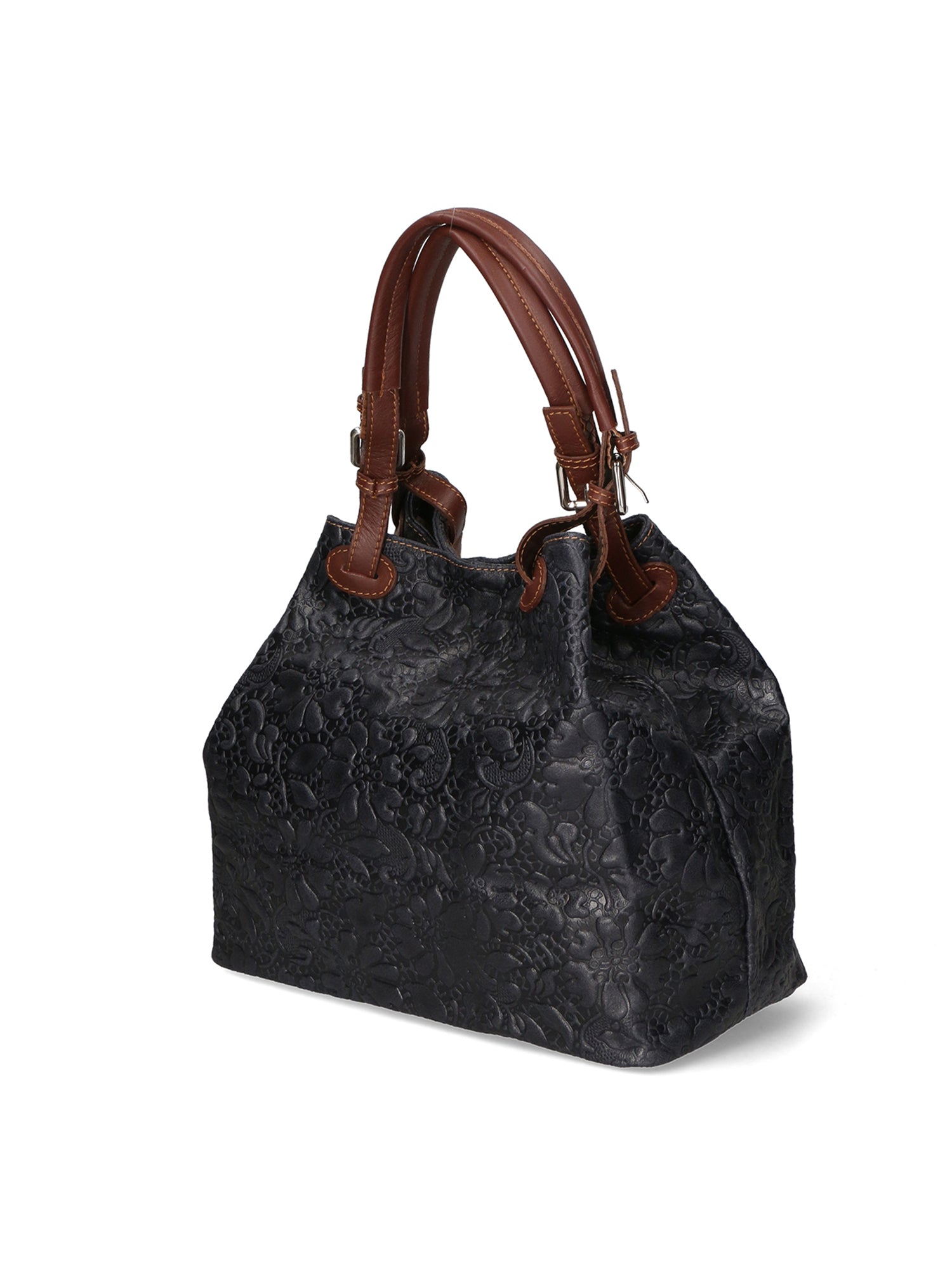 Elenia Borsa a mano da donna Vera pelle 80049-013 BLU NAVY Gave Lux