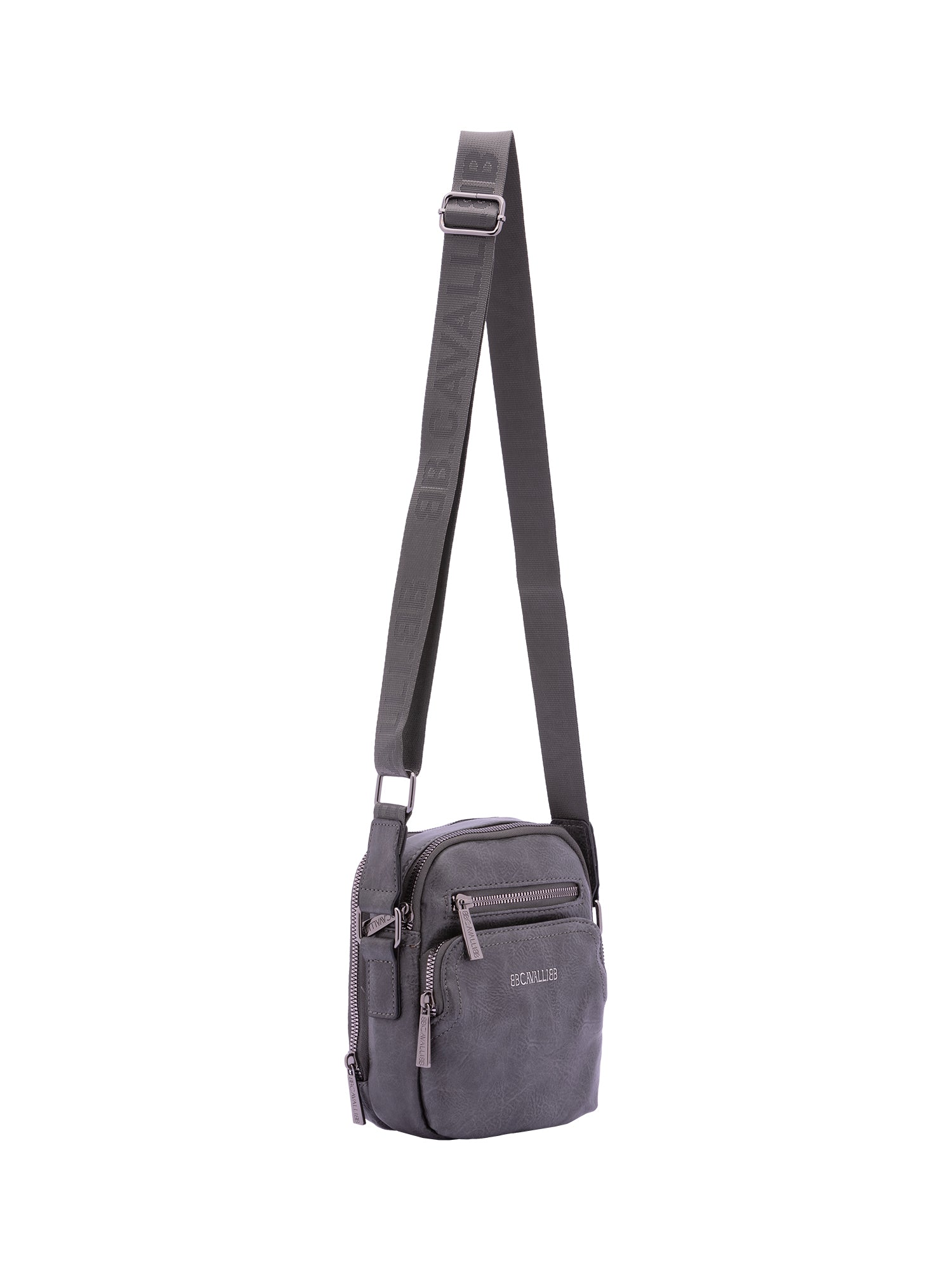 Borsa a tracolla da uomo Ecopelle BC1192-GRIGIO B Cavalli
