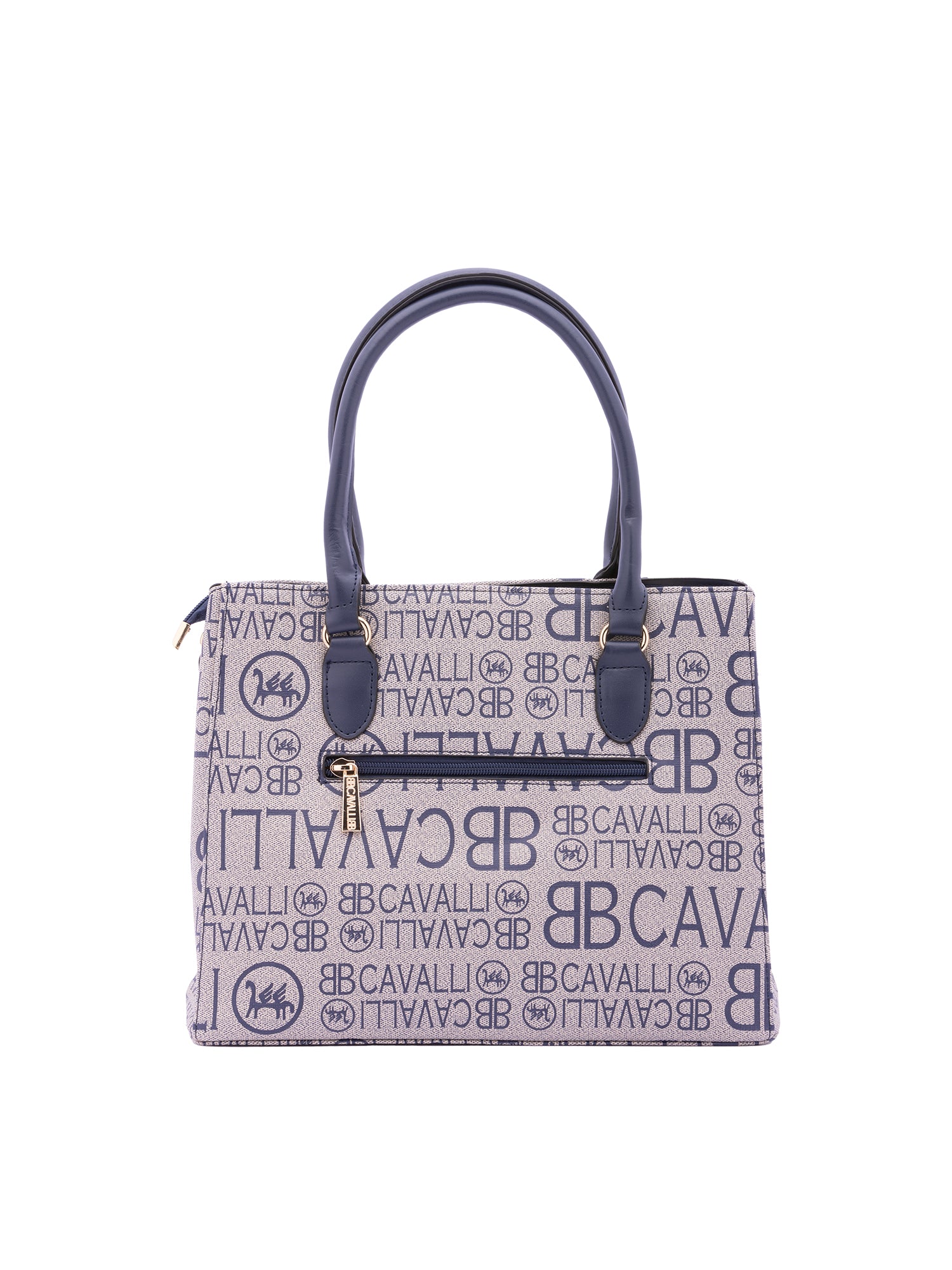 Borsa a mano da donna Ecopelle e poliestere BC1370-BLU B Cavalli