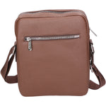 Borsa a tracolla uomo 100% pelle PU PCL3024-LIGHT BROWN Northampton Polo Club