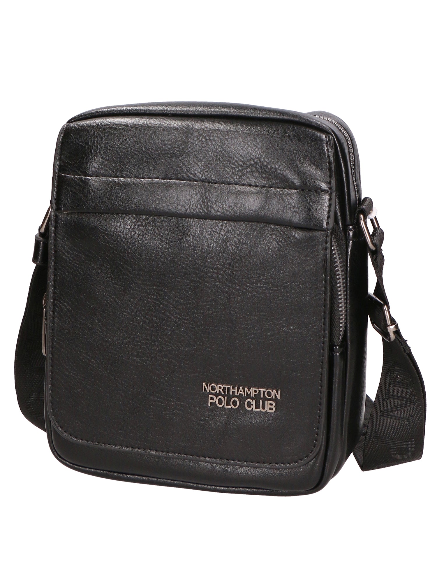 Borsa a tracolla uomo in pelle PU Casual PCL3081-BLACK Northampton Polo Club