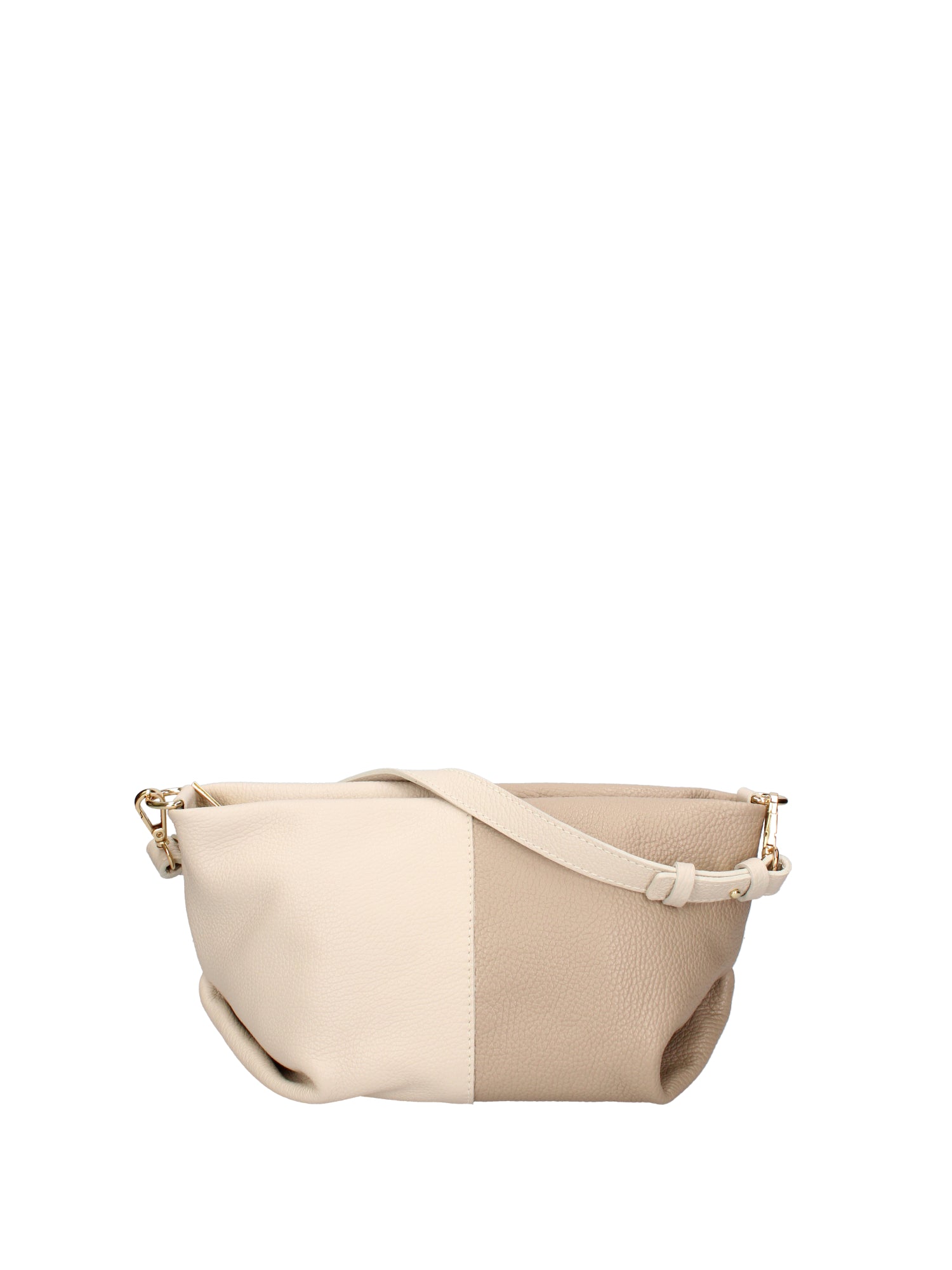 Borsa a spalla da donna Vera pelle 07165-D37 LATTE+D05 TAUPE Roberta Rossi