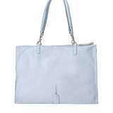 Borsa a mano da donna 100% vera pelle 07138-D92 CELESTE Roberta Rossi