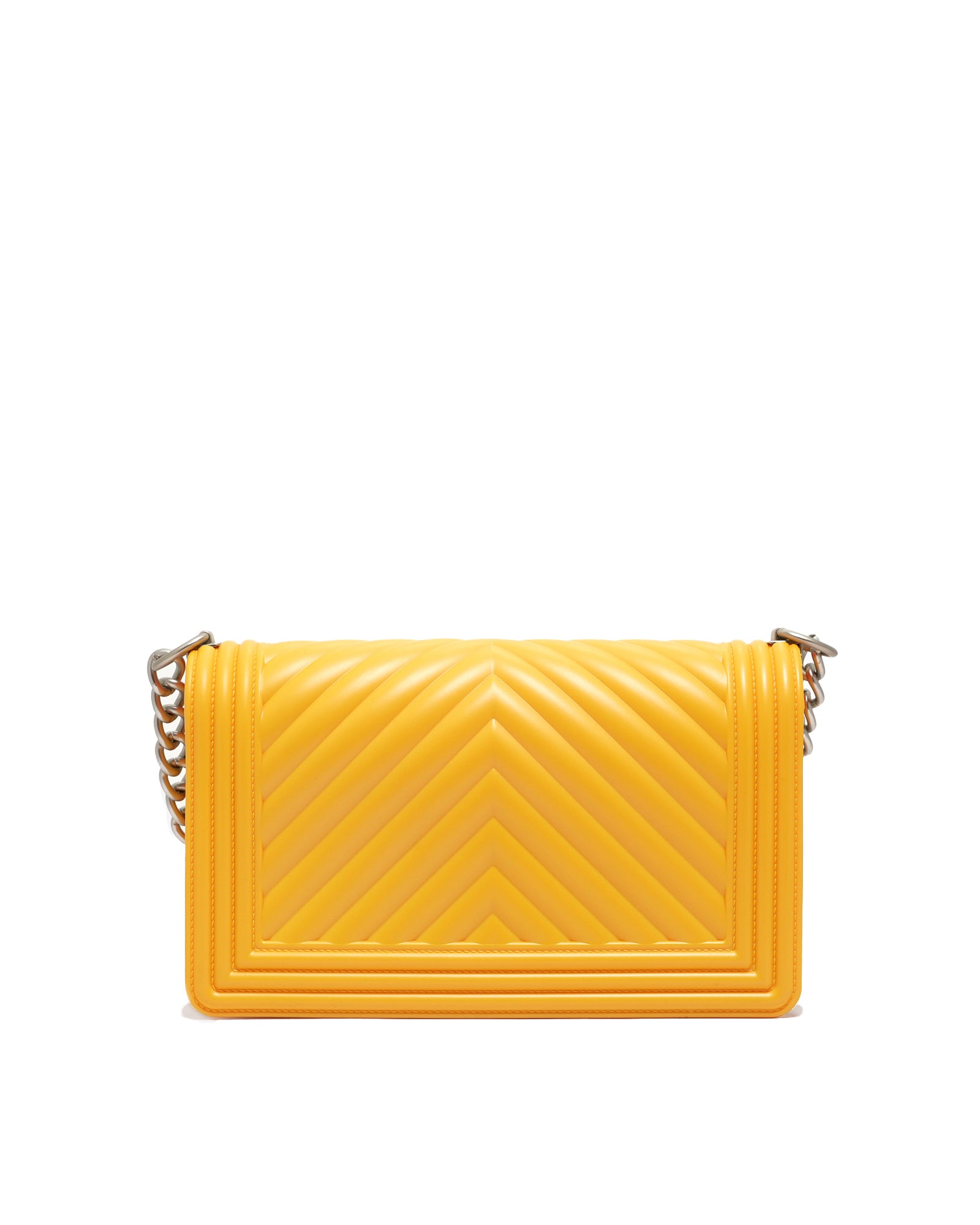 Borsa a mano da donna 100% PVC FLAT M-VANIGLIA + OFF SILVER Marc Ellis
