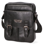 Borsa a tracolla uomo 100% PU Leather PCL3080-BLACK Northampton Polo Club