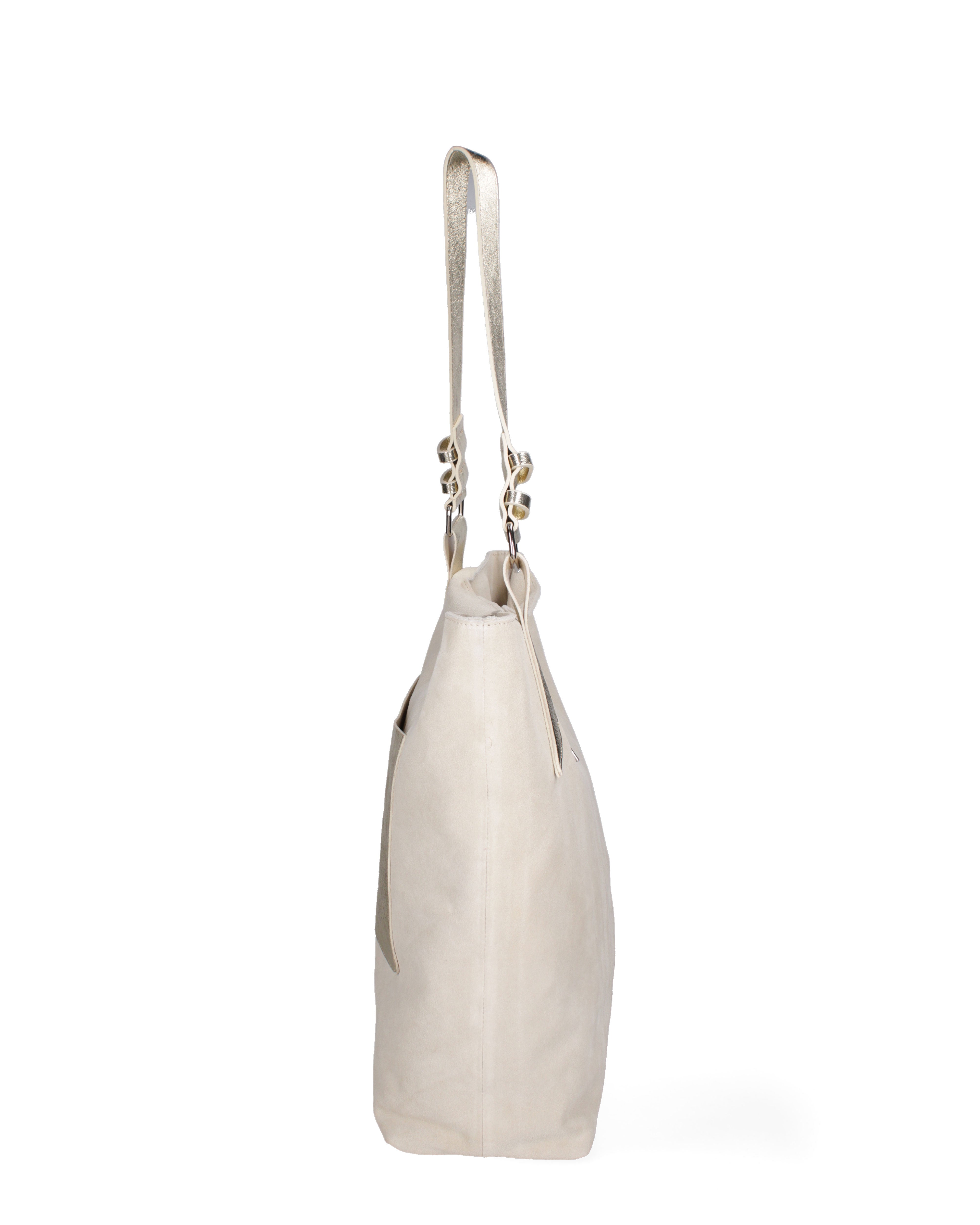 Borsa a spalla da donna Vera pelle 07312-D02 BEIGE+L003 Roberta Rossi