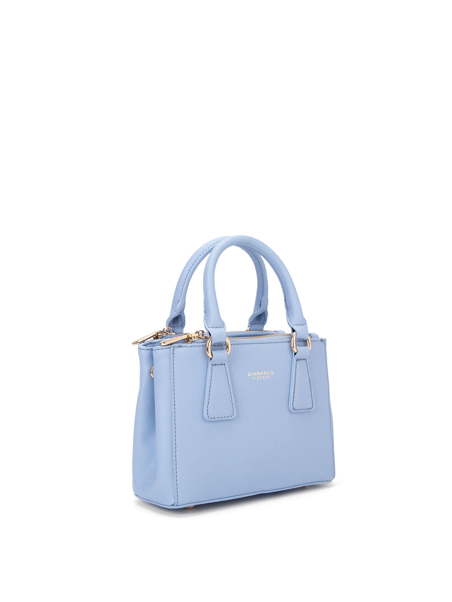 Borsa a mano da donna 100% pelle vegana PU 720-1PT-SKY BLUE Diana&co