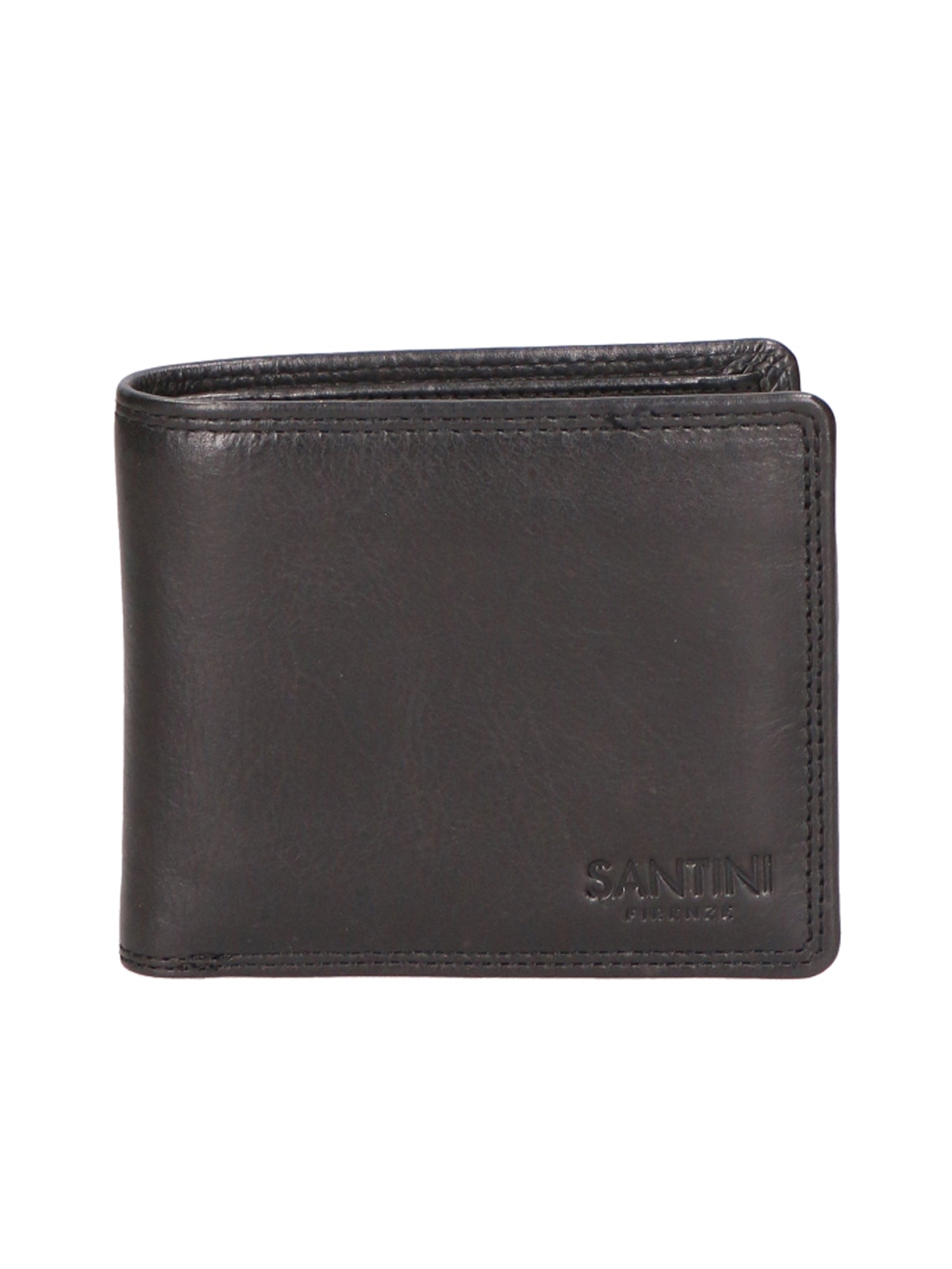 Portafoglio unisex in vera pelle Made in Italy SN1827747-BLACK Santini Firenze