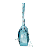 Borsa a spalla da donna Vera pelle 07234-L037 TURCHESE Roberta Rossi