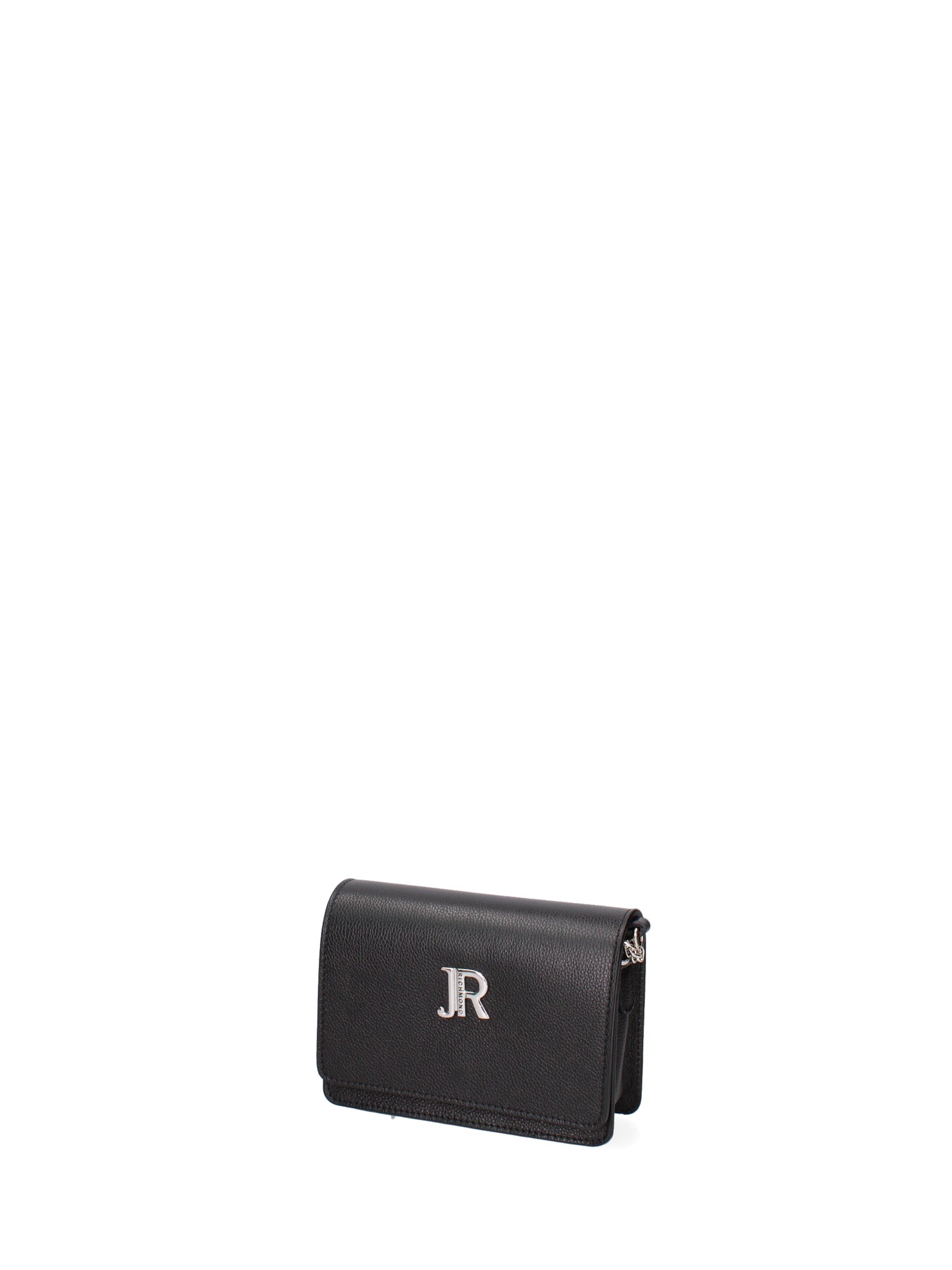 Borsa a tracolla da donna 100% vera pelle JR-W-1185-DO-BLACK + SILVER John Richmond