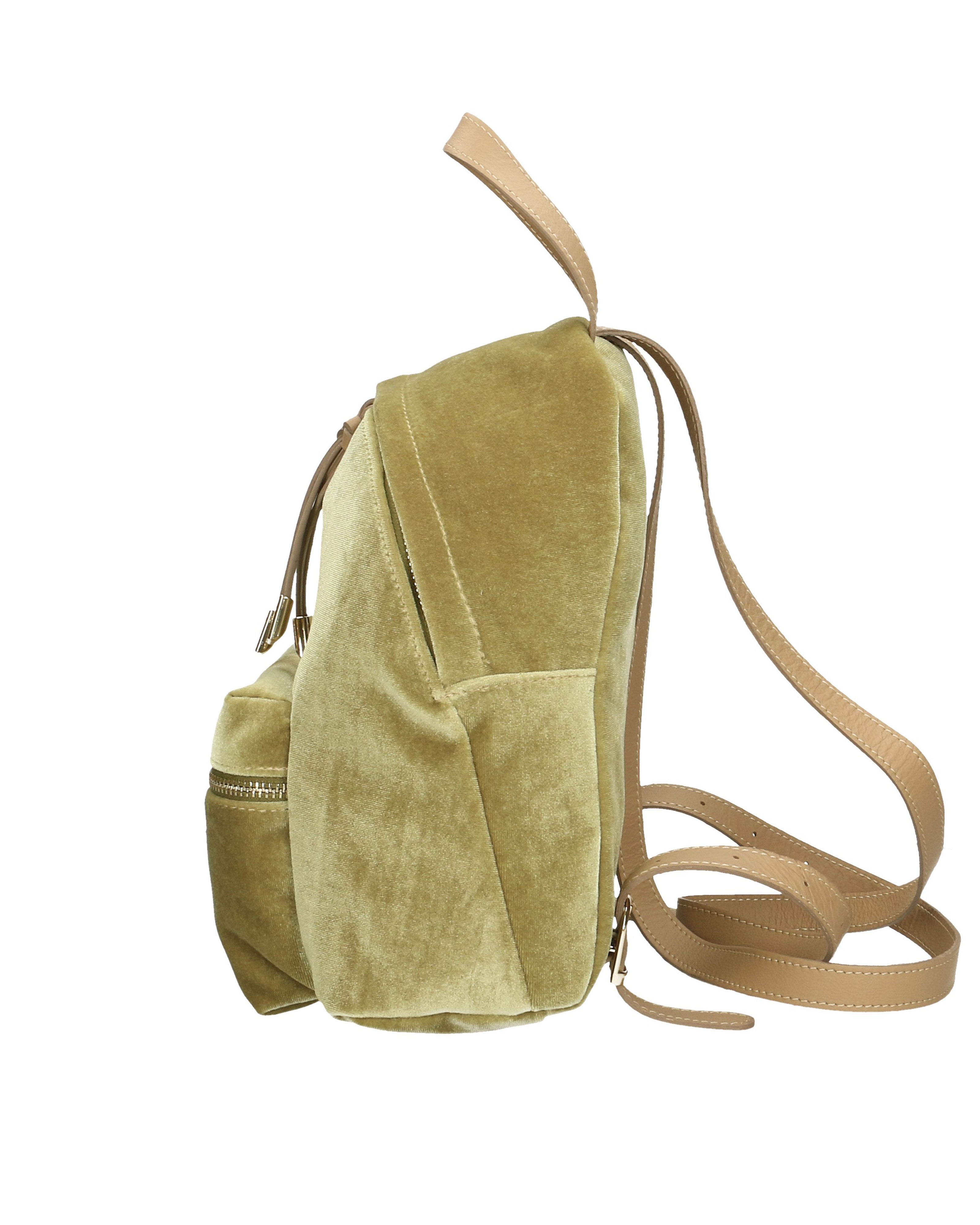 Belluno 8933-VERDE Zaino da donna in velluto Gave Lux