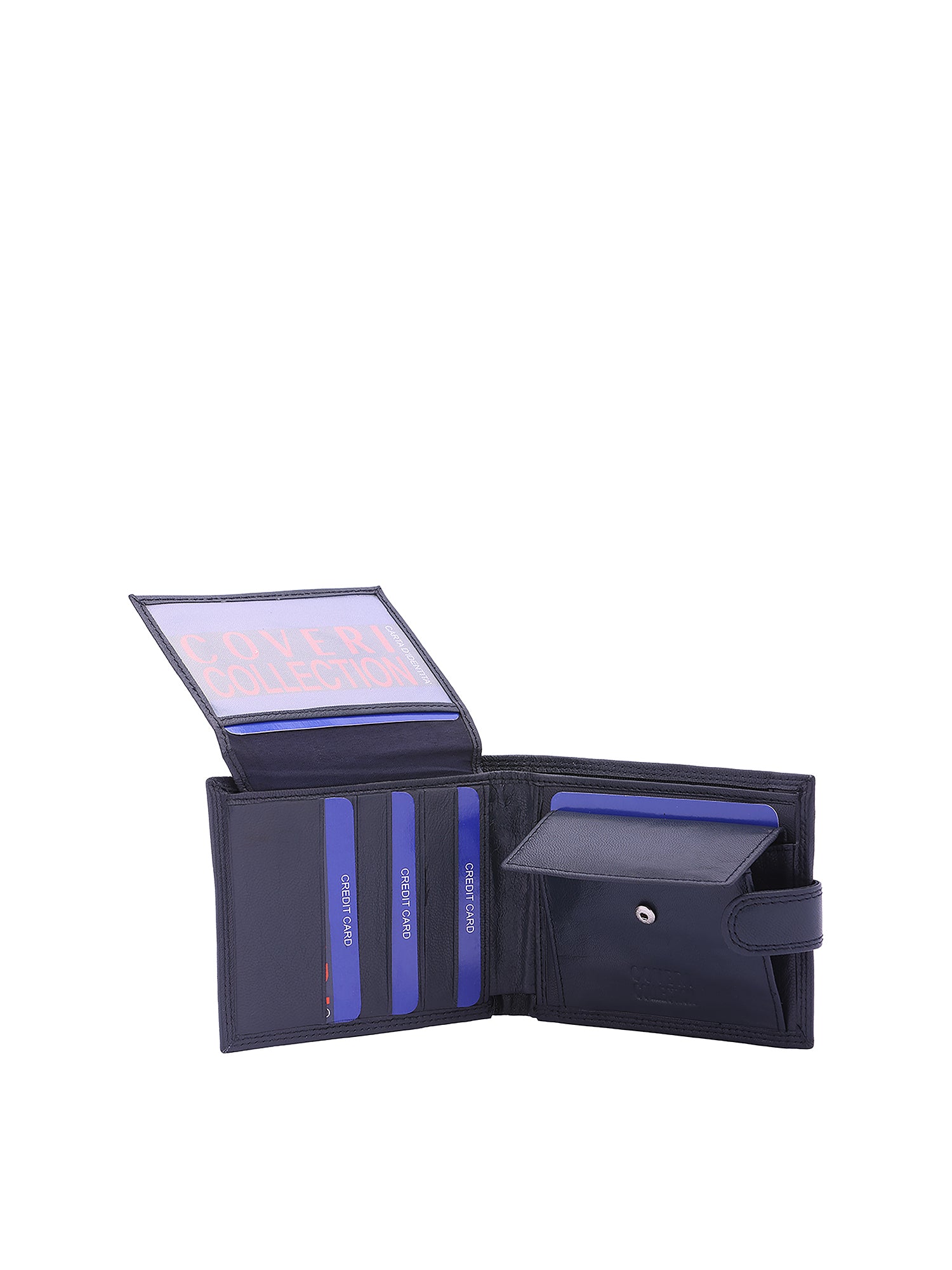 Portafoglio uomo in vera pelle Casual CC808-298-BLU Coveri Collection