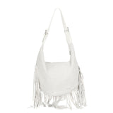 Zefira Borsa a spalla da donna Pelle Scamosciata 8630-BIANCO WHITE Gave Lux