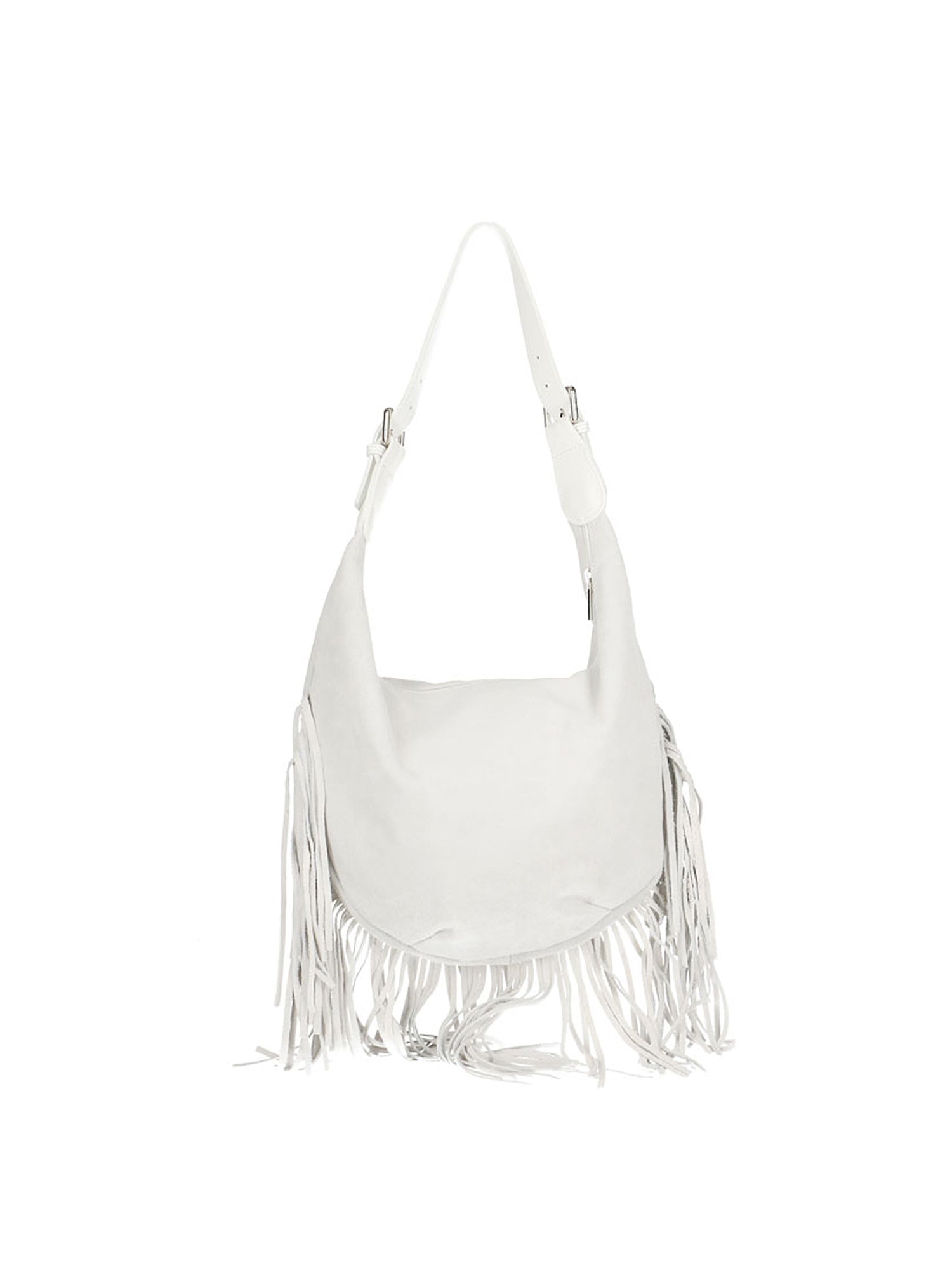 Zefira Borsa a spalla da donna Pelle Scamosciata 8630-BIANCO WHITE Gave Lux