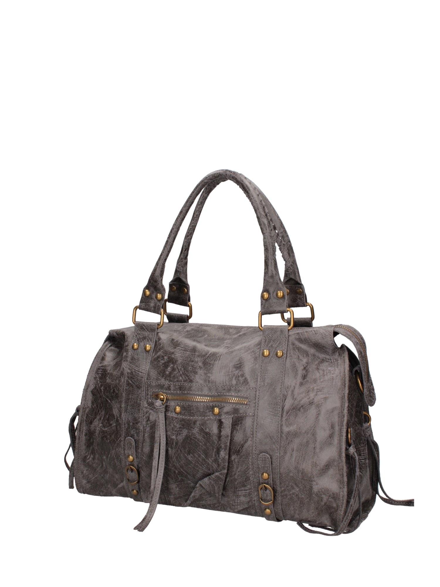Elara Borsa a spalla da donna Vera pelle 06090-042 GRIGIO SCURO Gave Lux