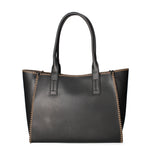 Borsa a spalla da donna 100% pelle riciclata 07225-Nero Viola Castellani