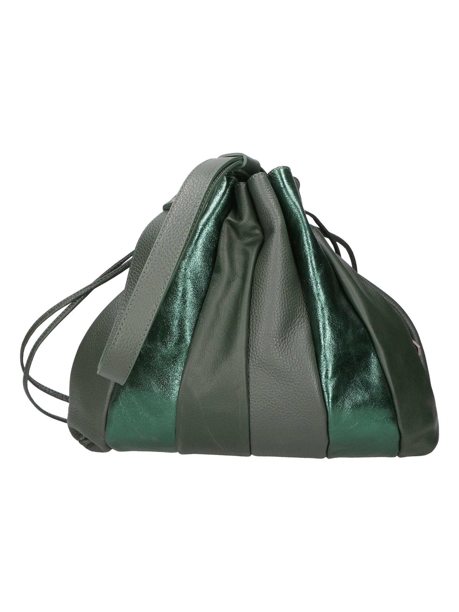 Nunzia Borsa a spalla da donna Vera pelle 576042-VERDE GREEN Gave Lux