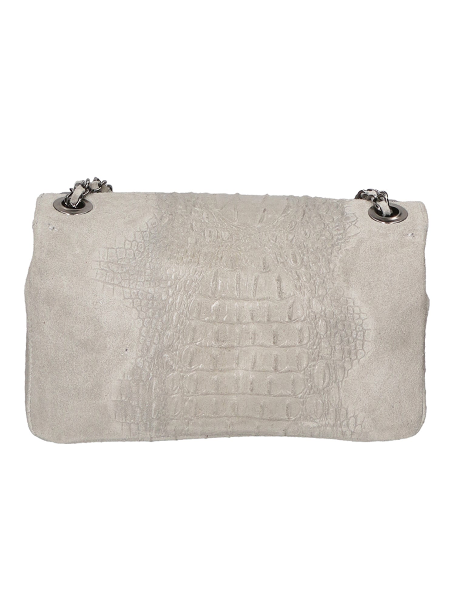 Edvige Borsa a spalla da donna Pelle Croco Stampata 80045-GRIGIO Gave Lux