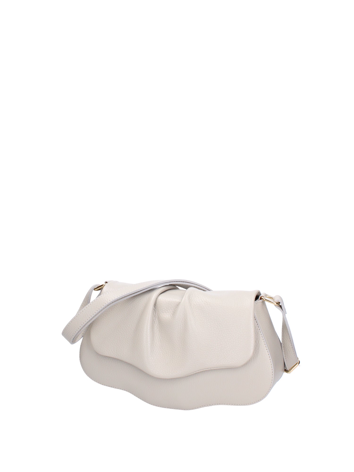 Borsa a spalla da donna Vera pelle 07152-D86 GRIGIO PERLA Viola Castellani