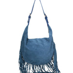 Zefira Borsa a spalla da donna Pelle Scamosciata 8630-BLU Gave Lux