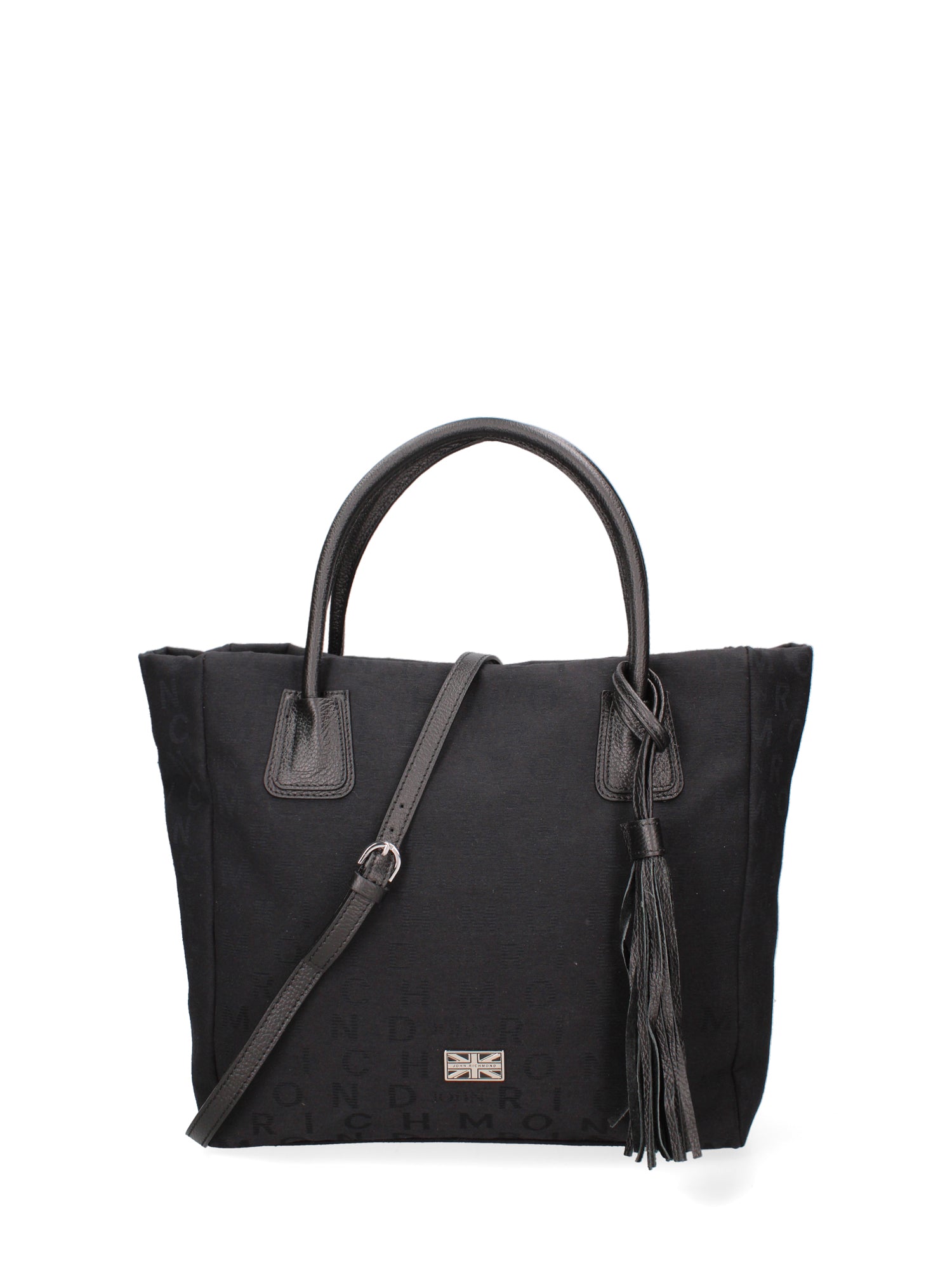 Borsa a mano da donna 100% vera pelle JR-W-1120-TP-BLACK + SILVER John Richmond