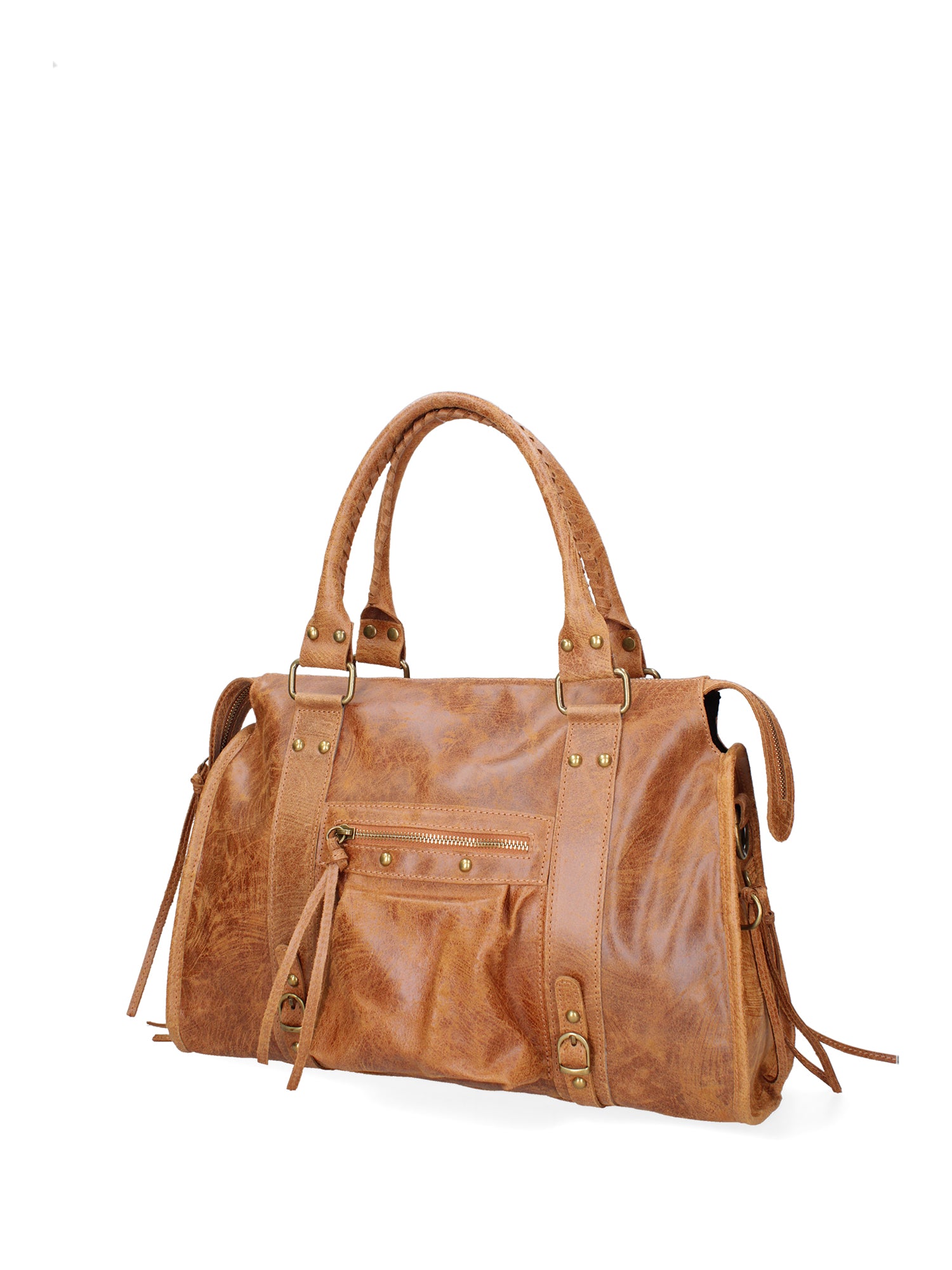 Elara Borsa a spalla da donna Vera pelle 06090-031 CUOIO SCURO Gave Lux